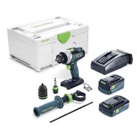 Аккумуляторная дрель-шуруповёрт Festool QUADRIVE TDC 18/4 5,0/4,0 I-Plus