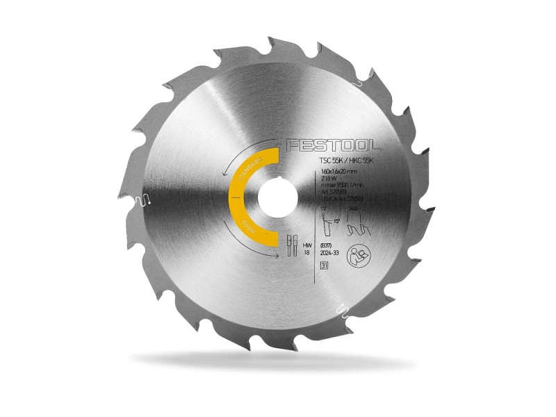 Пильный диск Festool WOOD STANDARD HW 160x1,6x20 W18