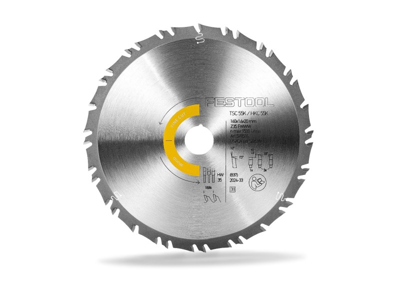Пильный диск Festool WOOD FINE CUT HW 160x1,6x20 FWWW35