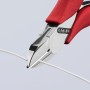 Бокорезы для электроники, округлая головка, зажим для проволоки, 115 мм, обливные ручки Knipex KN-7711115