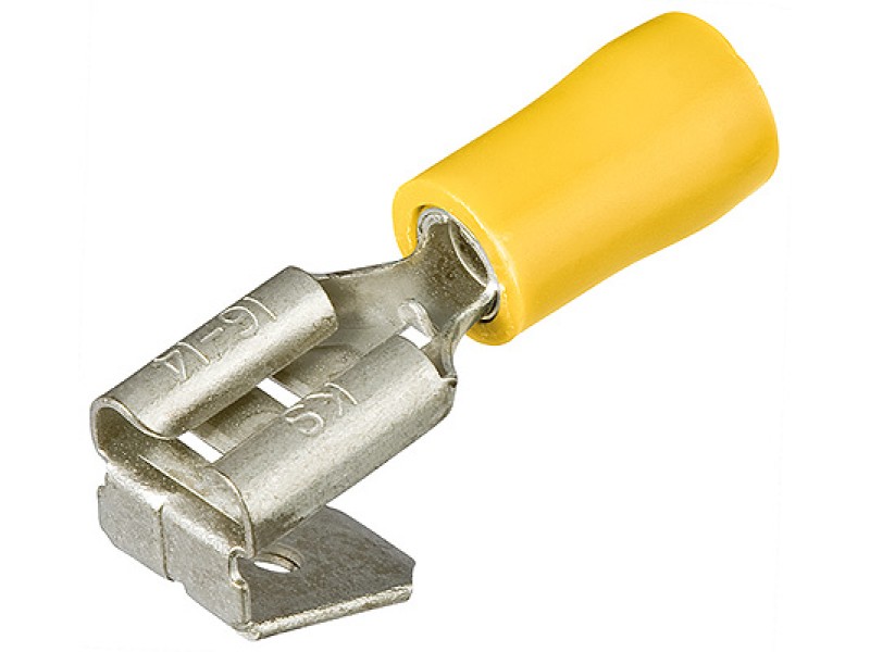 Гильзы флажковые с отводом, изолированные, жёлтые, 6.3 x 0.8 мм, 4.0-6.0 мм², 100 шт Knipex KN-9799092