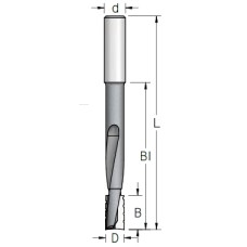 Фреза спиральная паз под замок Z2 D14 B25 L130 хвостовик 12 WPW DT14002M