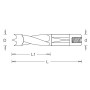 Сверло глухое левое 4 флейты D7x50 L77 хвостовик 10x20 присадка Dimar 2014817