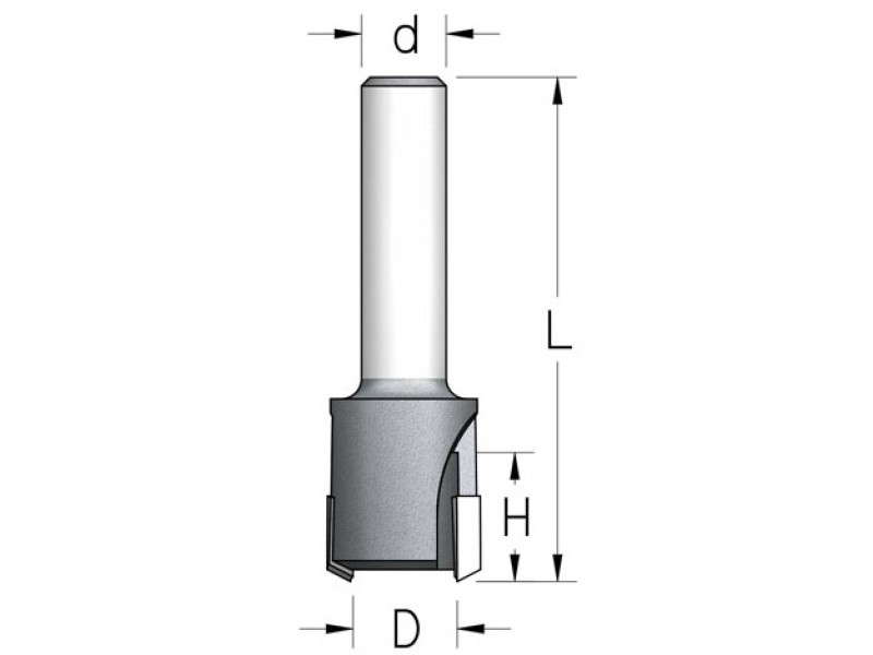 Фреза для прямых пробок D16x16 L65 хвостовик 12 WPW MNT1602