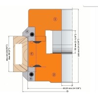 Комплект 2 ножей HM 20x20x2 R5/45гр. для 694.005 CMT 695.005.B5