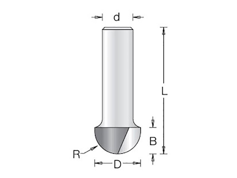 Фреза галтель R9.5 D19.1x11 L43 хвостовик 8 Dimar 1060185