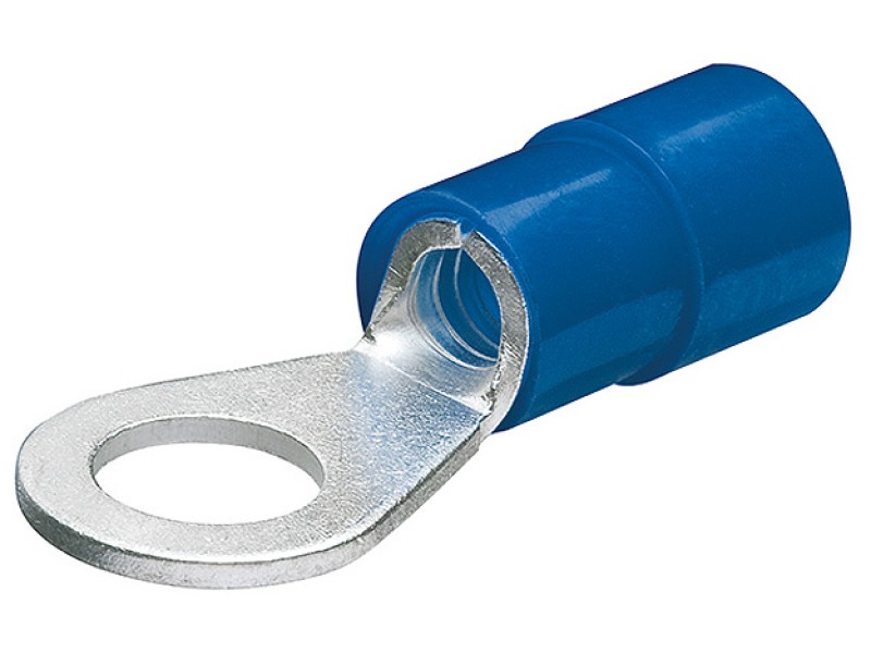 Наконечники кабельные, изолированные, "кольцо", синие, под винт Ø 8 мм, 1.5-2.5 мм², 100 шт Knipex KN-9799176