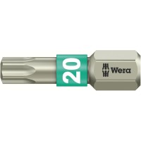 3867/1 TS TORX бита торсионная, нерж., 1/4" C6.3, TX 20 x 25 мм Wera WE-071034