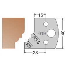 Нож Dimar МУЛЬТИСИСТЕМА HSS профиль ампир R6 40x20x4 3301940