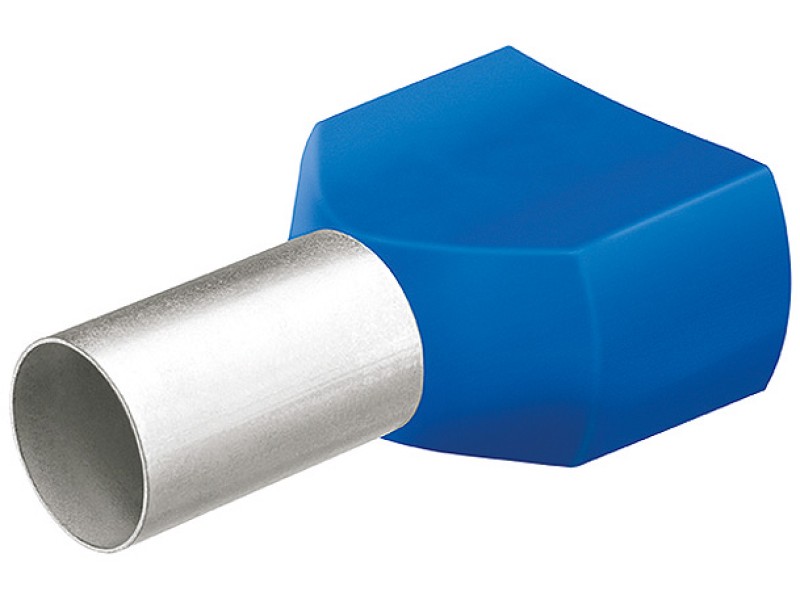 Гильзы контактные сдвоенные изолированные (НШВИ), синие, 2 x 16.00 мм², 25 шт, 29 мм Knipex KN-9799378