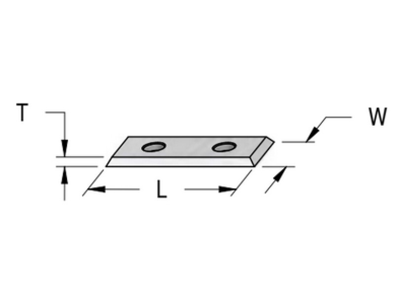 Нож твердосплавный 29.5x12x1.5. заточка 4 cторон. 2 отверстия. KCR08 WPW CM03012