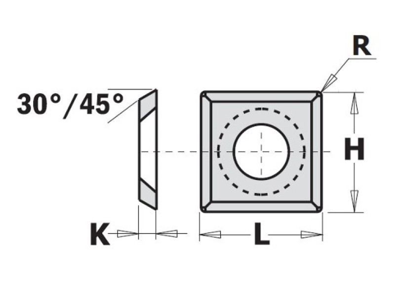 Нож твердосплавный 12x12x1,5 35° r0,5 k1920 CMT 790.120.20