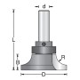 Фреза радиус 12.7 нижнее нависание D54x20 L73 подшипник пластик. хвостовик 12 Dimar 1592039