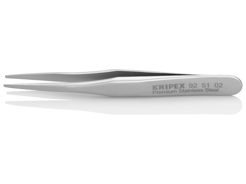Минипинцет прецизионный, нерж, 70 мм, гладкие прямые игловидные губки Knipex KN-925102