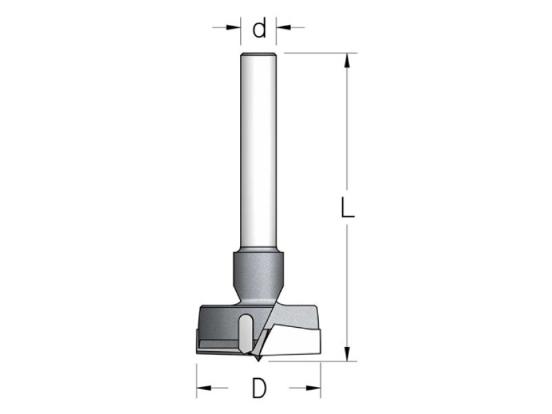 Сверло D15 чашечное L85 круглый хвостовик 10 WPW MP15007