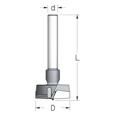 Сверло D20 чашечное L85 круглый хвостовик 10 WPW MP20007