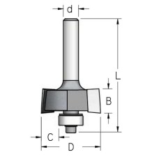 Фреза четвертная Z2 D31.8 B12 хвостовик 6wp WP HE22093