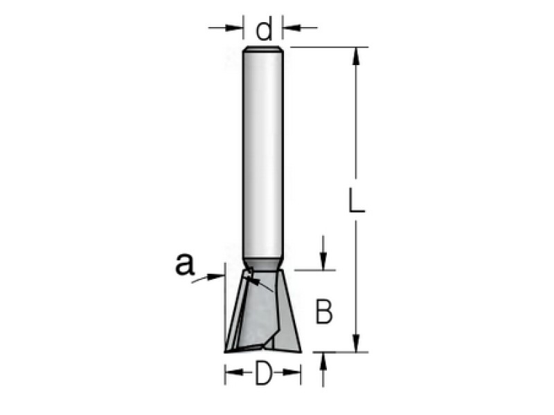 Фреза ласточкин хвост 14 D12.7 B12 хвостовик 6wp WP HZ13143