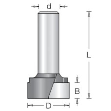 Фреза Dimar 1640079 выравнивание поверхности D19,1x11,1 L63,5 хвостовик 12