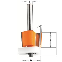 Обгонная фреза 3 в 1 для снятия свесов D=12,7 I=12,7 S=8,0 CMT 907.128.11