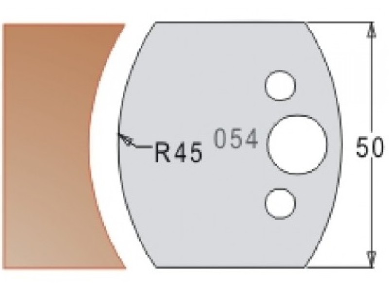 Нож Dimar МУЛЬТИСИСТЕМА HSS галтель R45 50x20x4 3305450