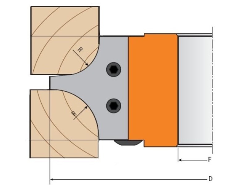 Комплект 2 ножей HM 45x35x2 R=15/20 для 694.004 CMT 695.004.15