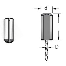Втулка для сверла 6мм в присадочный патрон D10 L23 WPW TK10060