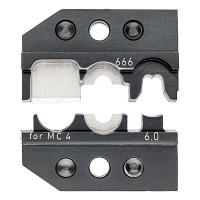 Плашка опрессовочная: штекеры Solar MC 4 (Multi-Contact) резка/зачистка/обжим, 6.0 мм², 1 гнездо Knipex KN-9749666