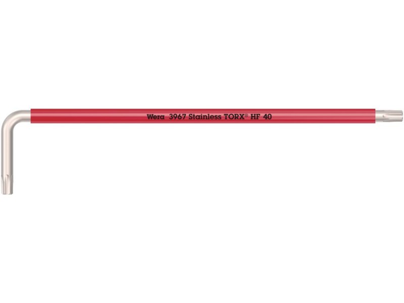3967 SXL HF TORX Multicolour Г-образный ключ с фиксацией, удлиненный, нерж., TX 40 x 224 мм Wera WE-022688