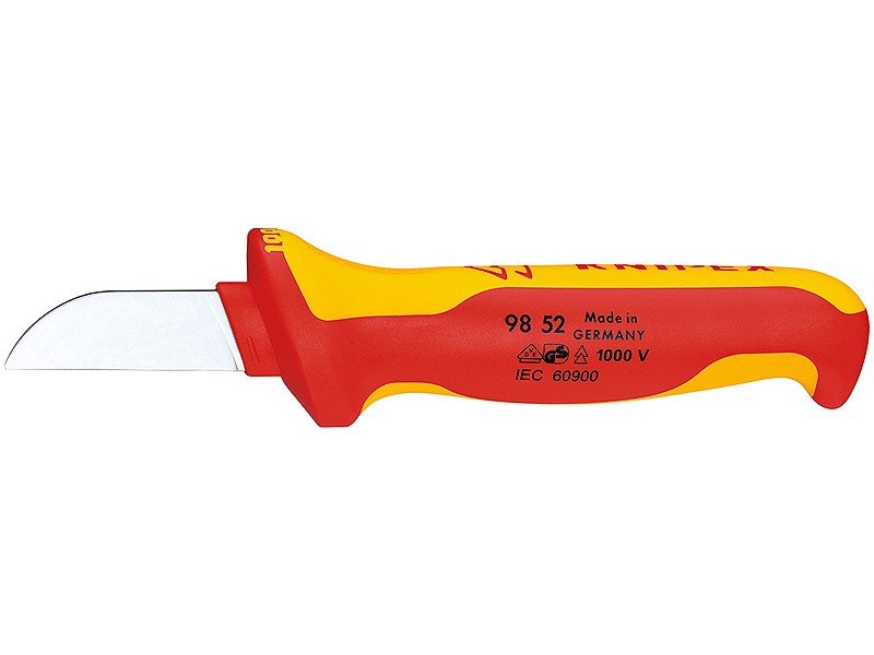 Нож для кабеля VDE, 190 мм, 2К диэлектрическая ручка, SB Knipex KN-9852SB