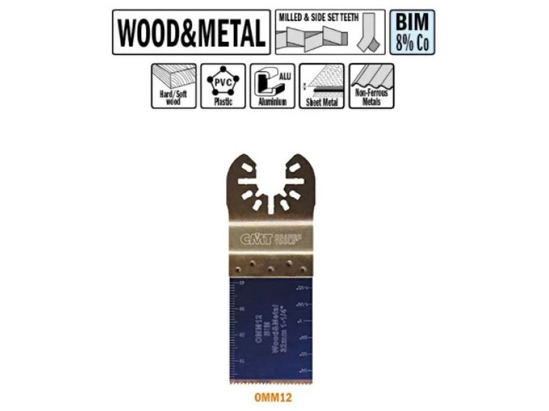 Погружное пильное полотно 32 мм для древесины и металла (50 штук) CMT OMM12-X50