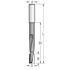 Фреза спиральная паз под замок Z2 D12.7 B25 L151 хвостовик 12 WPW DT12702