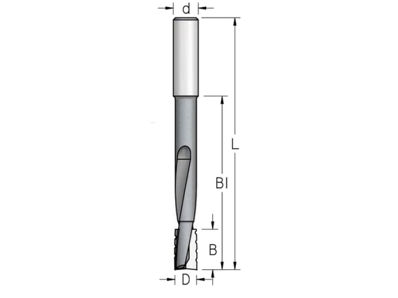 Фреза спиральная паз под замок Z2 D12.7 B25 L151 хвостовик 12 WPW DT12702