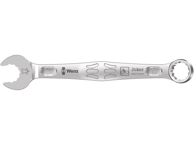 6003 Joker 15 Pedal Ключ гаечный комбинированный, 15 мм, особо тонкий, для монтажа педалей Wera WE-020221