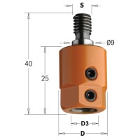 Патрон для свёрел S=M8/9 D=10 LH CMT 358.000.02