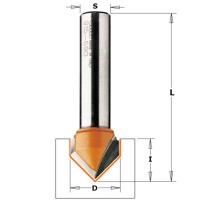 Фреза пазовая V-образная c углом 90° монолитная D=6,0 I=8,0 S=6,0 L=38,1 CMT 715.060.11