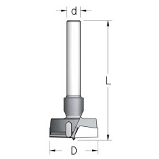 Сверло D19 чашечное L85 круглый хвостовик 10 WPW MP19007