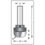 Фреза радиус внутренний плинтус. мойка D28.6x12.7 L73 подшипник пластик. хвостовик 12 Dimar 1062809
