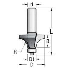 Фреза радиусная R3.2 D19 B9.5 подшипник хвостовик 8 WPW RW03005