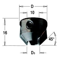 Зенкер для сверла TCT Z2 D=20 d=5-10 RH CMT 315.200.11