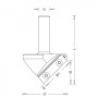 Фреза Dimar 1053529 V паз 50° гр. сменные ножи D22,8x24,5 L65 Z1 хвостовик 12