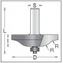 Фреза филенка волна R22 D85.7x15.9 L75 подшипник. хвостовик 12 Dimar 1220129