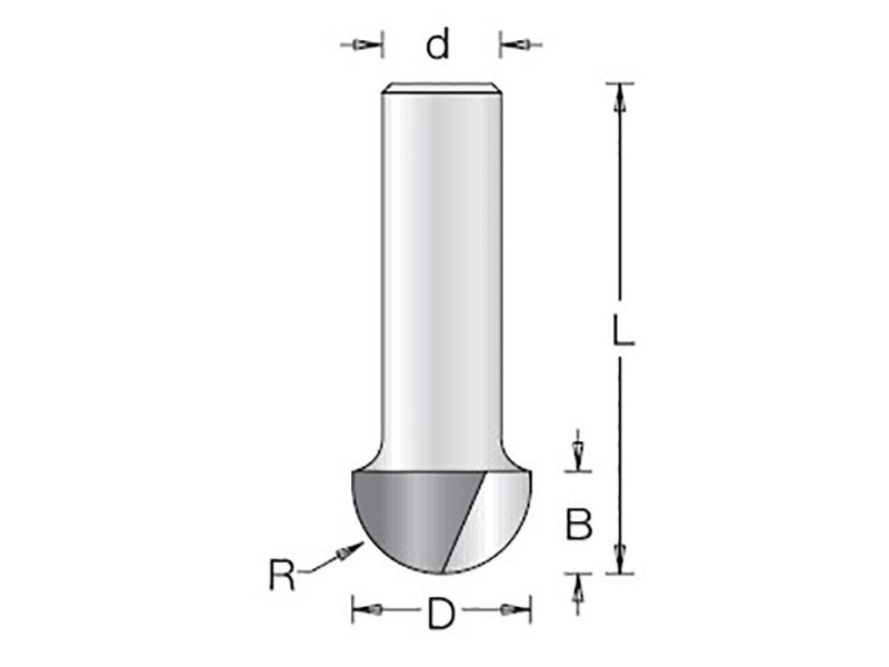 Фреза Dimar 1060215 галтель R11 D22,2x13,8 L46 хвостовик 8