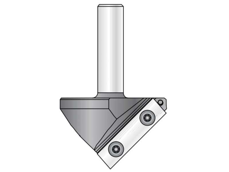 Фреза Dimar 1053700 V паз 120° гр. сменные ножи D86,6x25 L97,5 Z2 хвостовик 20