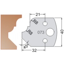 Нож Dimar МУЛЬТИСИСТЕМА HSS мультипрофиль карниз R8 40x20x4 3307340