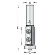 Фреза Dimar 1019403 обгонная D19x12 L52 Z сменные ножи хвостовик 6