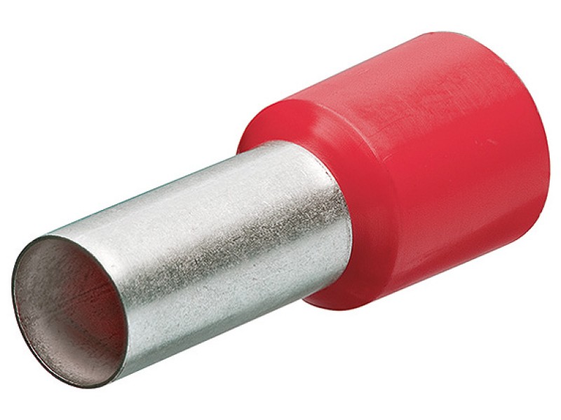Гильзы контактные изолированные DIN 46228-4 (НШВИ), красные, 10.00 мм², 100 шт, 22 мм, DIN 46228-4 Knipex KN-9799337