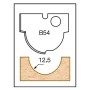 Фреза МУЛЬТИПРОФИЛЬ профиль B54 R12.5 D29.5x24.6 L82.5 Z2 сменные ножи хвостовик 20 Dimar 8080540