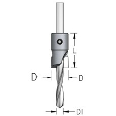 Зенковка прямая D16 со сверлом 8 плавная спираль D WPW AC48020D