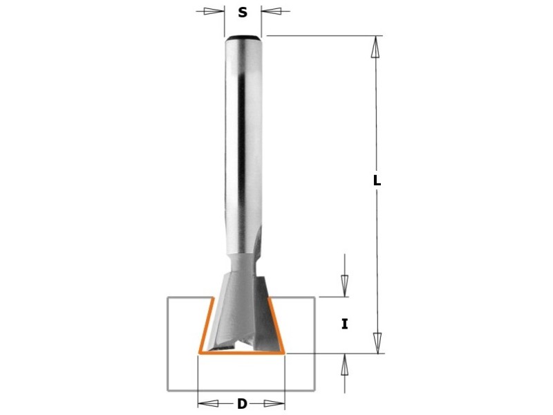 Фреза концевая для СМТ 300 D=12,7 I=12,7 S=8,0 L=52,0 CMT 918.1313